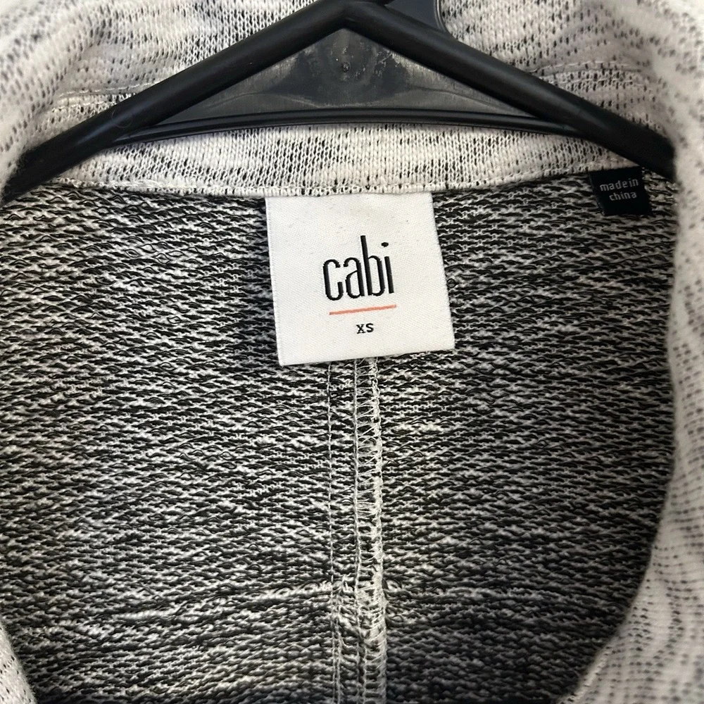Cabi Neo Moto Sweater Jacket Light Heathered Gray‎ Zip Up Style 5102 Size XS